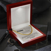 Cuban Link Chain Necklace for Son, Modern Jewelry Gift, Meaningful Keepsake for Him